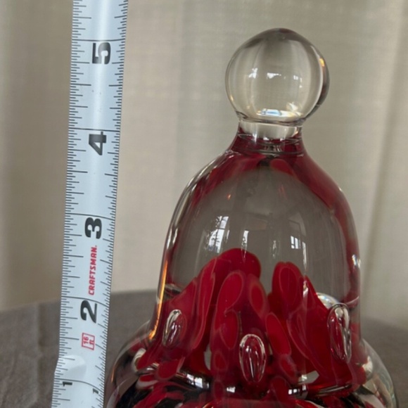 Joe Rice paperweight bell ruby red - Picture 4 of 8